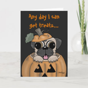 Tarjeta Halloween-Barro amasado feliz en la linterna de