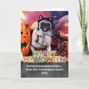 Tarjeta Halloween - barro amasado - lirio Lou