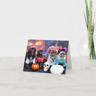 Tarjeta Halloween - barro amasado - ms Wiggens del oso de