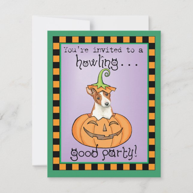 Tarjeta Halloween Basenji (Anverso)