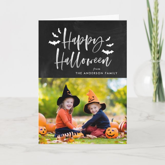 Tarjeta Halloween Bats | Foto de Halloween (Anverso)