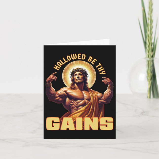 Tarjeta Halloween Be Thy Gana Graciosa Gimnasio Jesus Body (Anverso)
