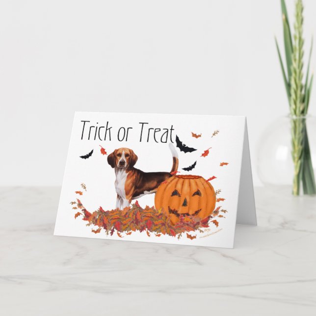 Tarjeta Halloween Beagle (Anverso)