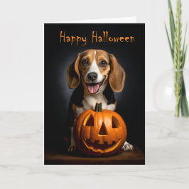 Tarjeta Halloween Beagle