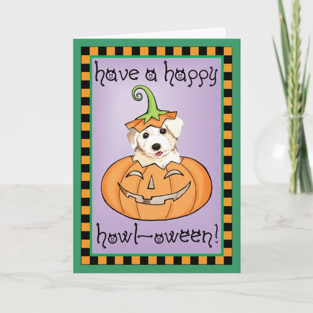 Tarjeta Halloween Bichon (Anverso)
