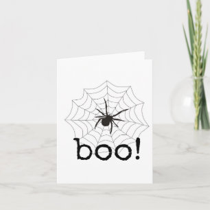 Tarjeta Halloween, Black Spider, Card, Boo