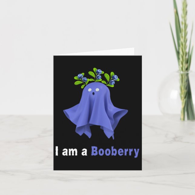 Tarjeta Halloween Blueberry Costume Ghost Funny Blueberry (Anverso)