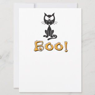 Tarjeta Halloween Boo Black Cat