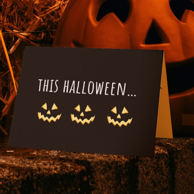 Tarjeta Halloween brillante de Jack-o-Lantern (Subido por el creador)