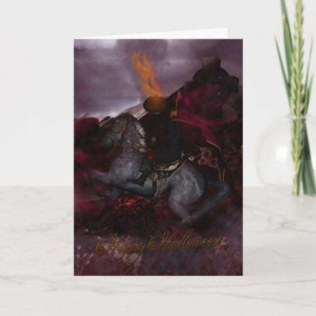 Tarjeta Halloween Cabeza de Halloween Fantasy Art Card (Anverso)