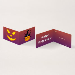 Tarjeta Halloween Calabaza Jack o’ Lantern Witch Gorra