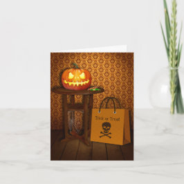 Tarjeta Halloween Calabaza Trick or Trete