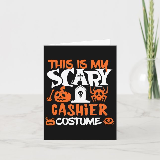 Tarjeta Halloween Camisas de Cashier Disfraces Funny Hombr (Anverso)