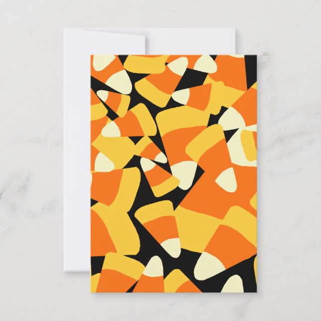 Tarjeta Halloween Candy Corn Seamless Pattern (Anverso)