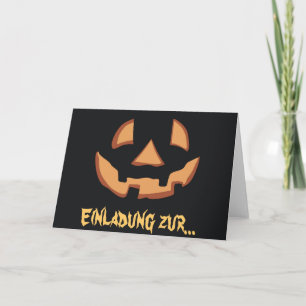 Tarjeta Halloween - Cara de calabaza
