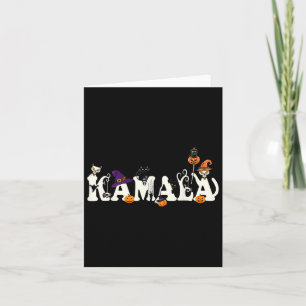Tarjeta Halloween Cat Pumpkin Gorra de brujas Lover Kamala