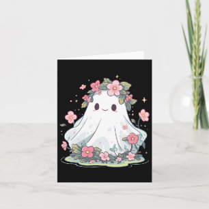 Tarjeta Halloween Chicas de disfraces de flor fantasma