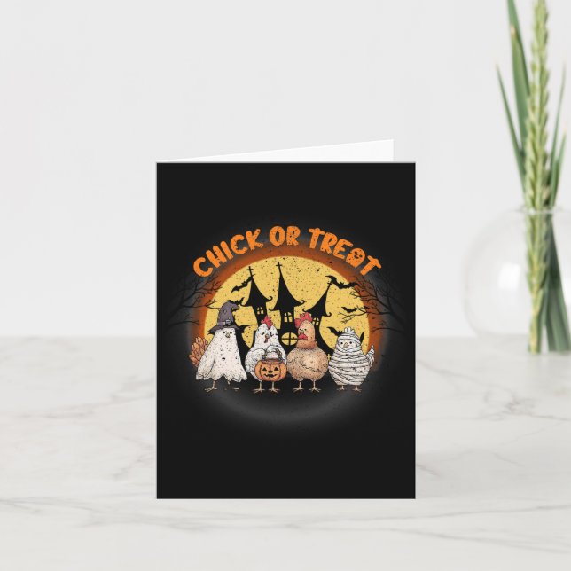 Tarjeta Halloween Chick O Treky Spooky S (Anverso)