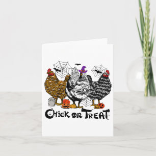 Tarjeta Halloween Chick O Treoky Season Pum