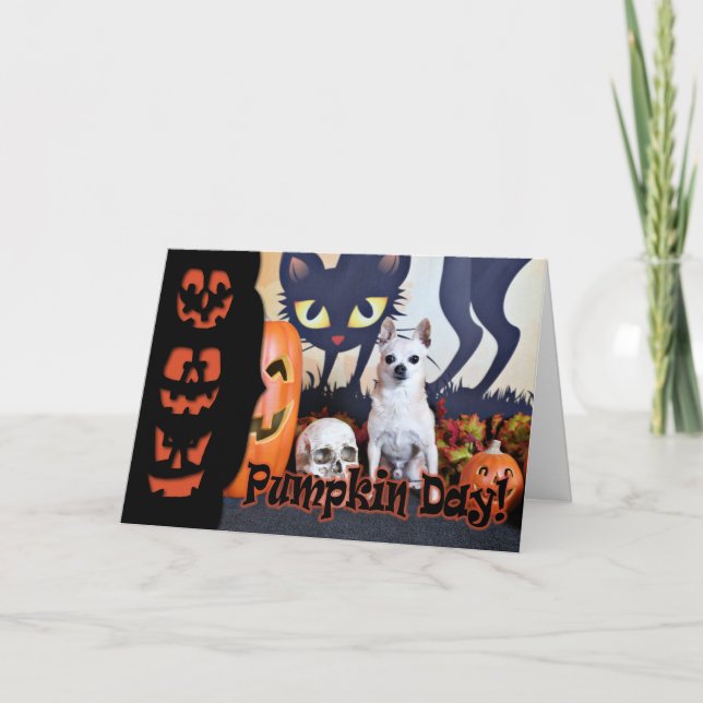 Tarjeta Halloween - Chihuahua - Chulo (Anverso)