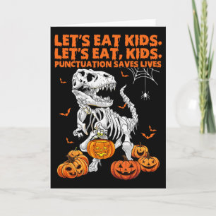 Tarjeta Halloween Comamos Niños La puntuación salva vidas 