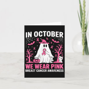 Tarjeta Halloween Conciencia Sobre El Cáncer De Mama En Oc