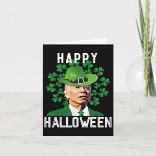 Tarjeta Halloween confundido divertido Joe Biden día de Sa