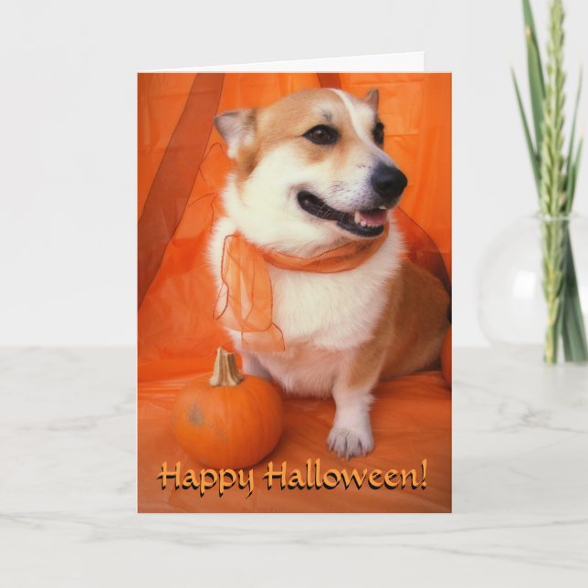 Tarjeta Halloween Corgi Card (Anverso)
