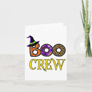 Tarjeta Halloween Costume Boo Crew