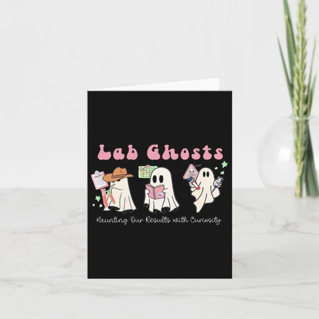 Tarjeta Halloween Costume Ghost Teachatory Lab Tec (Anverso)