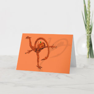 Tarjeta Halloween Creatura De La Calabaza Galaxia