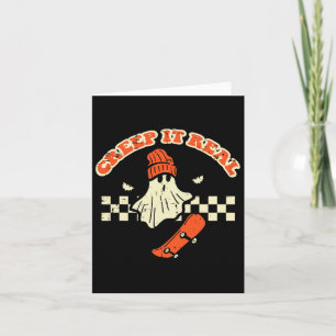Tarjeta Halloween Creep It Real Ghost Skater Costumen B