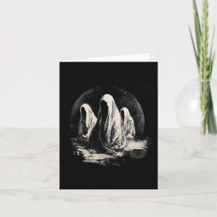 Tarjeta Halloween Creepy Dark Cult Fantasma Magick Negro O