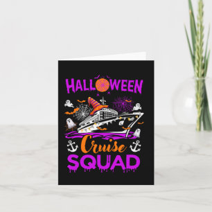 Tarjeta Halloween Cruise Squad Family Cruising Spookly Sea