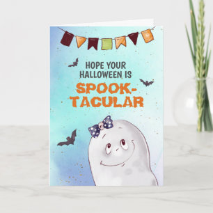 Tarjeta Halloween cutáneo fantasmagórico