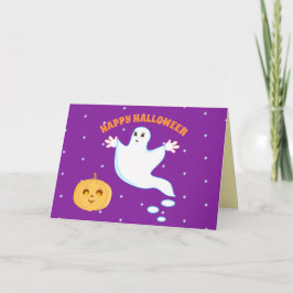 Tarjeta Halloween Cute Ghost
