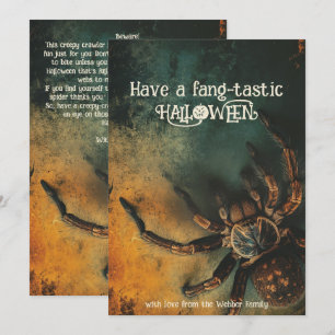 Tarjeta HALLOWEEN de araña de espina dorsal 🕷️