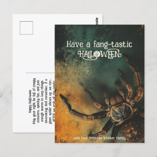 Tarjeta HALLOWEEN de araña de espina dorsal 🕷️