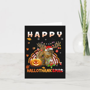 Tarjeta Halloween De Ardilla Y Feliz Hallo De Navidad