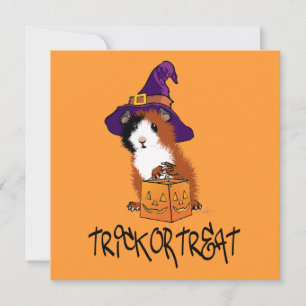 Tarjeta Halloween de Cerdo de Guinea