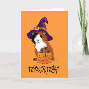 Tarjeta Halloween de Cerdo de Guinea