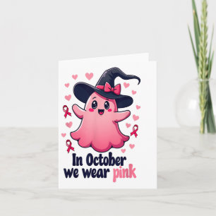 Tarjeta Halloween De Concienciación Sobre El Cáncer De Mam