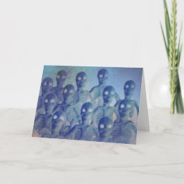 Tarjeta Halloween de espeleones fantasmales