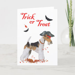 Tarjeta Halloween de Fox Terrier