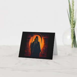Tarjeta Halloween de Grim Reaper egipcio 1