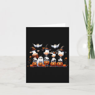 Tarjeta Halloween de Halloween de lechuzas fantasma