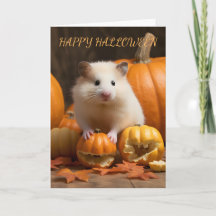 Tarjeta Halloween de Hamster