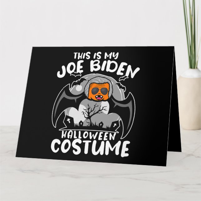 Tarjeta Halloween de Joe Biden, divertido juego político s (Anverso)