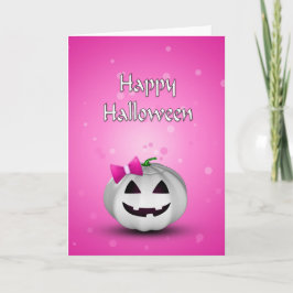 Tarjeta Halloween de la Calabaza Blanca