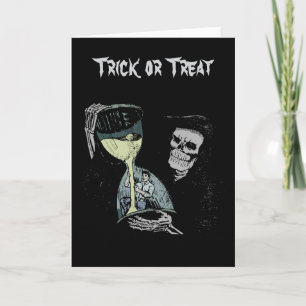 Tarjeta Halloween de la muerte: Trick de pañales de vidrio